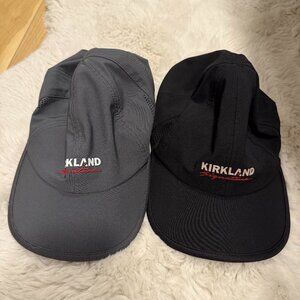 Kirkland Signature Performance Running Hats – Black & Gray (2-Pack)